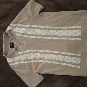 Abercrombie & Fitch Tan Knit Polo